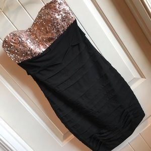 Ruby Rox Sequin Strapless Dress Small